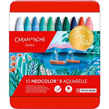 CARAN D'ACHE Neocolor II edice Beya Rebai 10 studených barev v kovovém boxu (7500.510)
