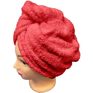 Chanar Rychleschnoucí froté turban na vlasy, červený (10-13-0126-09-30-015)
