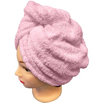 Chanar Rychleschnoucí froté turban na vlasy, růžový (10-13-0118-11-30-015)