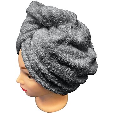 Chanar Rychleschnoucí froté turban na vlasy, šedý (10-13-0123-22-30-015)