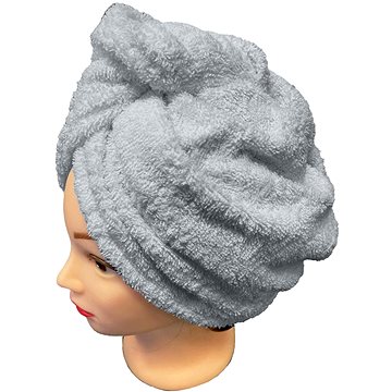 Chanar Rychleschnoucí froté turban na vlasy, světle šedý (10-13-0133-06-30-015)