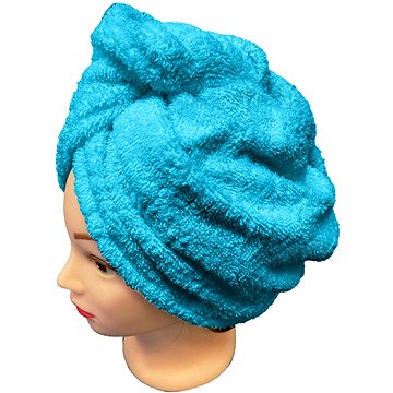 Chanar Rychleschnoucí froté turban na vlasy, tyrkysový (10-13-0131-28-30-015)