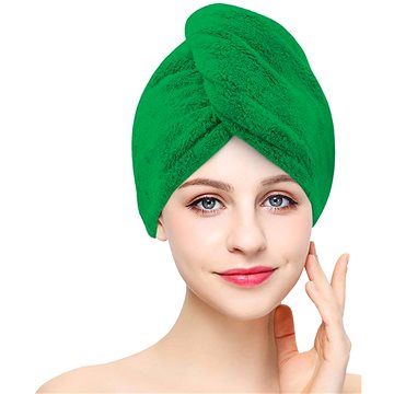 Chanar Rychleschnoucí froté turban na vlasy, zelený (10-13-0125-21-30-015)