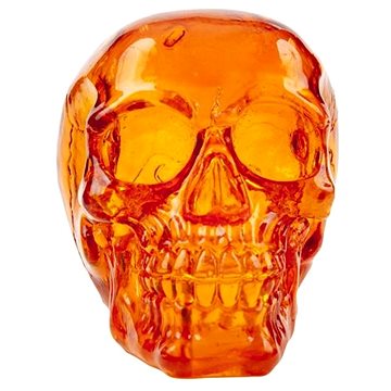 Penn Plax Křišťálová lebka oranžová 7 × 4,6 × 5 cm (0030172099014)