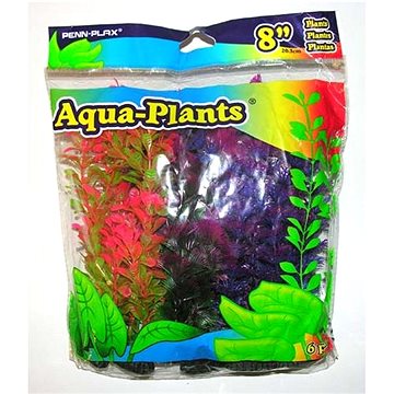 Penn Plax Umělé rostliny barevné 20,3 cm sada 6 ks (0030172071478)