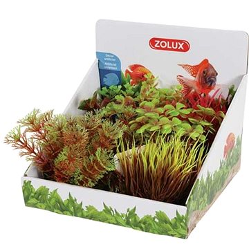 Zolux Dekorace do akvárií rostlina na kamínky načervenalé listy 19 cm (3336023520612)