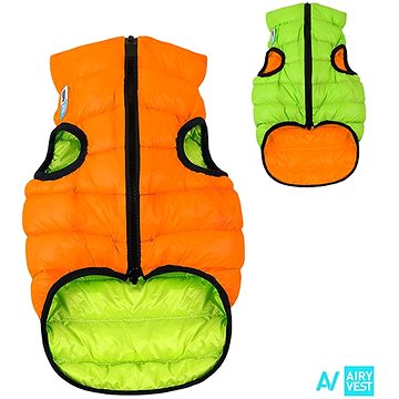 AiryVest bunda pro psy oranžová/zelená (CHPbu0498nad)