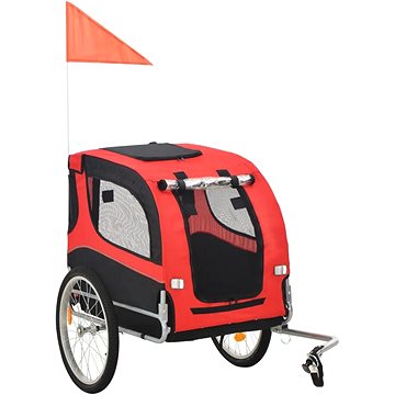 Shumee Vozík za kolo pro psa červeno-černý (8718475718062)