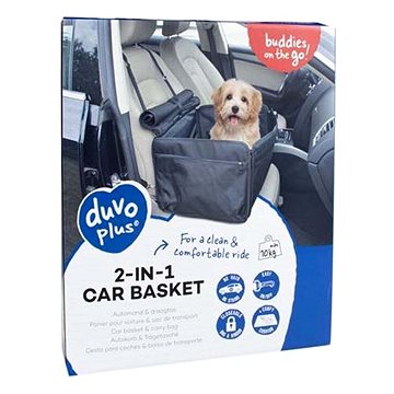 DUVO+ Autosedačka pro psa černá 2v1 45 × 39 × 30 cm (5414365335496)