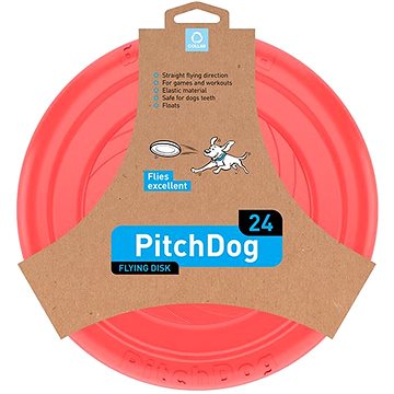 PitchDog létající Disk pro psy růžový 24 cm (4823089308579)