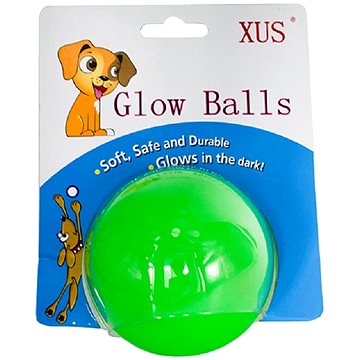 XUS Dog glow ball zelený 8 cm (TPR006)