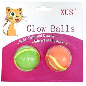 XUS Cat glow ball 4,5 cm 2 ks (TPR008)