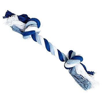 Trixie Hiphop Uzel bavlněný 2 knoty modro-bílý 20cm 55g (8596410100185)