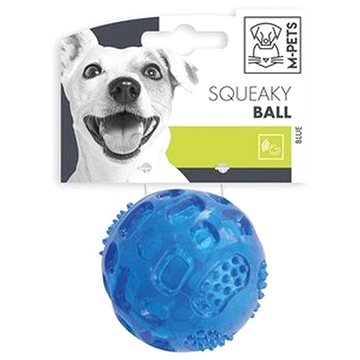 M-Pets Squeaky Pískací míček modrý (6953182710752)