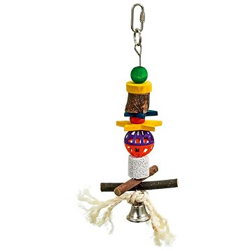 Karlie hračka pro ptáky z přírodních materiálů se zvonečkem 27 cm (4016598885611)