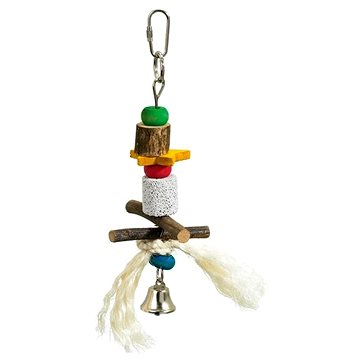 Karlie hračka pro ptáky z přírodních materiálů se zvonečkem 21 cm (4016598885604)