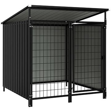 Shumee Psí kotec venkovní šedý 133 × 133 × 116 cm (8718475724810)