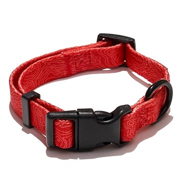 EXPLORER DOG Obojek Vrstevnice Červená S 24-36 × 1,5 cm (8594202811295)