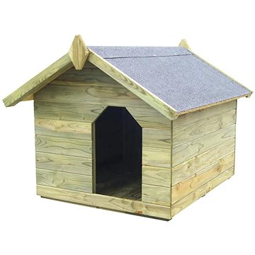 Zahradní psí bouda s otevírací střechou impregnovaná borovice 85 × 103,5 × 72 cm (8718475715283)