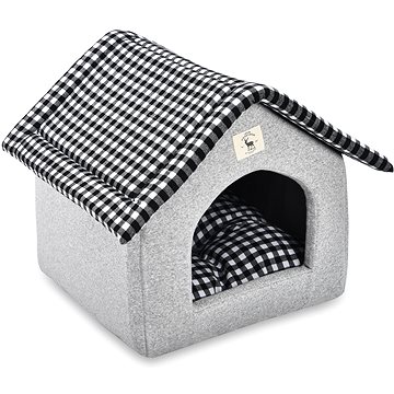 PetProducts Domek pro psy šedý 47 × 39 × 42 cm (8594202650412)