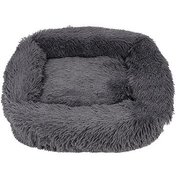 Petproducts fluffy pelíšek pro psy tmavě šedý 80 × 70 × 24 cm (8594202650986)