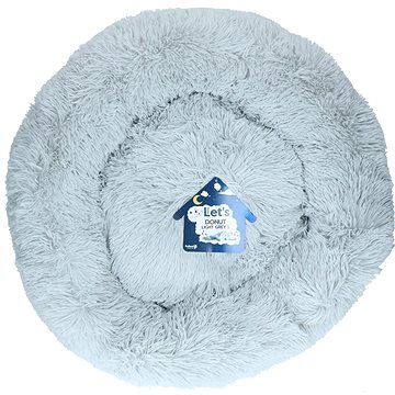 Let's Sleep Donut pelíšek světle šedý 60 cm (8716759596306)