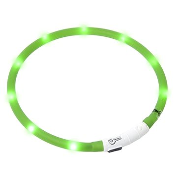 Karlie LED světelný obojek zelený obvod 20-75cm (4016598649084)