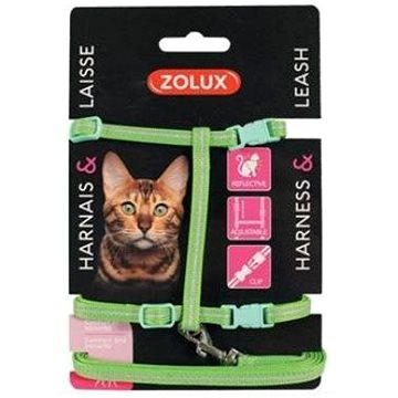 Zolux Postroj kočka s vodítkem 1,2 m zelený (3336029200211)