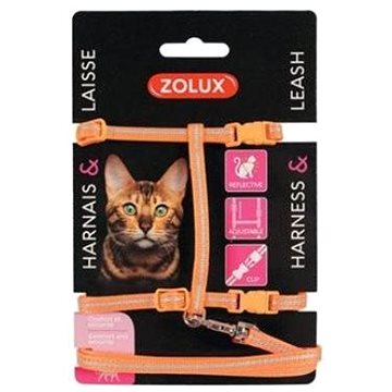 Zolux Postroj kočka s vodítkem 1,2 m oranžový (3336026200214)