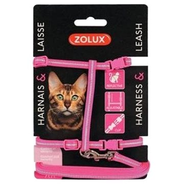 Zolux Postroj kočka s vodítkem 1,2 m růžový (3336028200212)