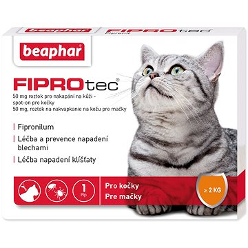 BEAPHAR Spot on Fiprotec pro kočky od 2kg (8711231176038)