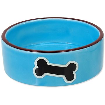 DOG FANTASY Miska keramická potisk kost modrá 12,5 × 4,5 cm 0,29 l (8595091798025)