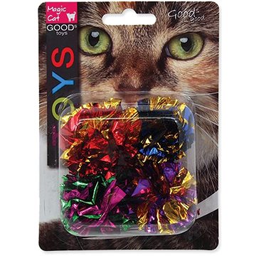 MAGIC CAT hračka míček s třásněmi lesklý 3,75 cm 4 ks (8595091786442)