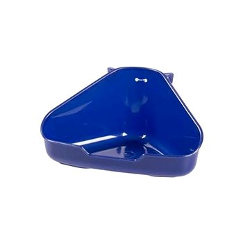 DUVO+ Rohová toaleta pro hlodavce modrá L 37,5 × 26,5 × 15,5 cm (5414365254360)