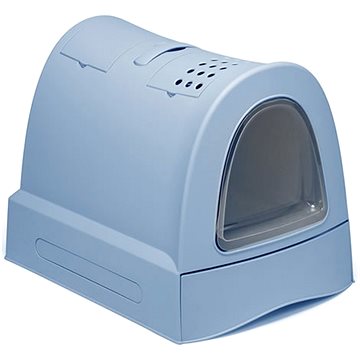 IMAC Krytý kočičí záchod s výsuvnou zásuvkou 40 × 56 × 42,5 cm modrý (8021799414641)