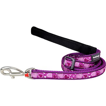 Red Dingo Vodítko Breezy Love Purple 15 mm × 1,8 m (9330725049161)