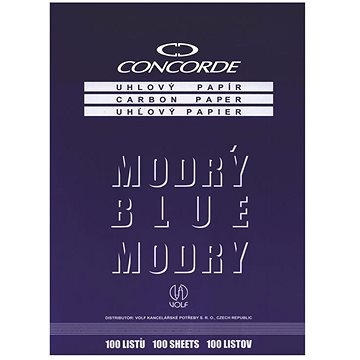 CONCORDE uhlový, A4, 100 listů, modrý (AH11500)