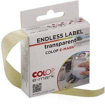 COLOP e-mark® nalepovací páska transparentní, 14 mm x 8 m (155362)