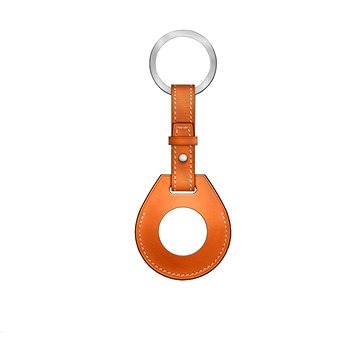 COTEetCI kožené pouzdro na klíče H-series pro Apple AirTag, oranžová (86003-OR)