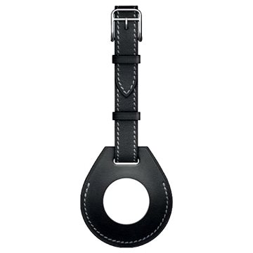 COTEetCI kožené pouzdro na zavazadla H-series pro Apple AirTag, černé (86006-BK)