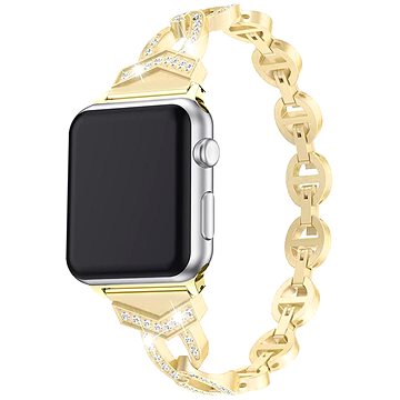 Case4mobile Řemínek Crystal pro Apple Watch 38/40/41mm - zlatý (TT6111)
