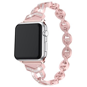 Case4mobile Řemínek Crystal pro Apple Watch 42/44/45/49 mm - růžový (TT6115)