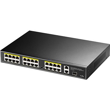 CUDY 24-Port 10/100M PoE+ Switch with 2 Gigabit Port+ 1SFP 300W (FS1026PS1)