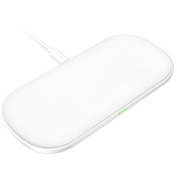 ChoeTech 5-Coils Dual Wireless Fast Charger Pad 2x 10W White (T535-S-WHT)