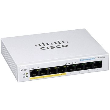 CISCO CBS110 Unmanaged 8-port GE, Partial PoE, Desktop, Ext PS (CBS110-8PP-D-EU)