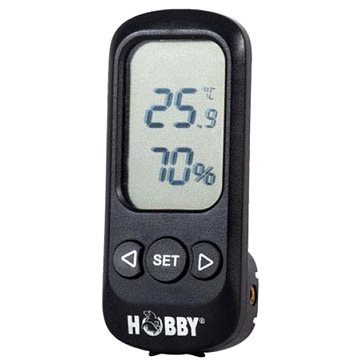Hobby digitální teploměr a vlhkoměr s funkcí alarmu s přesností +/- 0,5° C, +/-3 % (D36223)