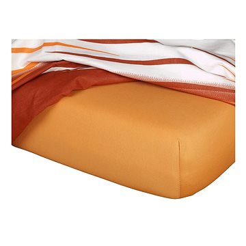 Dadka Jersey prostěradlo karamel 180×200×18 cm (02209A-0KARAMEL-B)