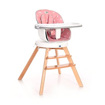 Jídelní židlička Lorelli s otočným sedákem NAPOLI PINK BEARS (10100472133)