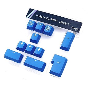 Značka Ducky - Ducky PBT Double-Shot Keycap Set, modré, 11 klávesov