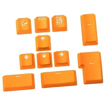 Značka Ducky - Ducky PBT Double-Shot Keycap Set, oranžové, 11 klávesov